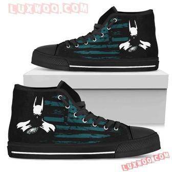 Batman Style Big Philadelphia Eagles High Top Shoes Sport Sneakers | Favorety UK