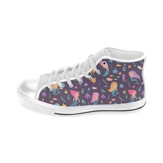 Beautiful Mermaid Fish Jellyfish Algae Other Marin Men'S High Top Shoes White - Monsterry AU