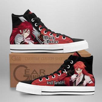 Black Butler Grell Sutcliff High Top Shoes Custom Anime Sneakers | Favorety AU