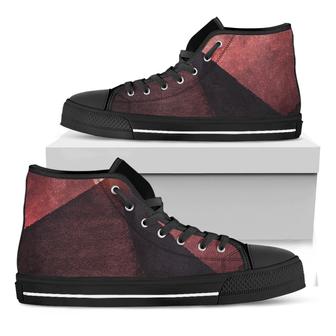 Bloody Moon Pyramid Print Black High Top Shoes - Monsterry UK