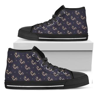 Blue And Beige Mantis Black High Top Shoes - Monsterry UK