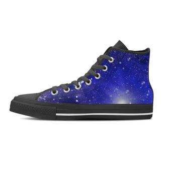 Blue Stardust Space Galaxy Women's High Top Shoes - Monsterry