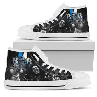 Bob Marley White Lover Shoes Gift For Fan High Top Shoes For Men And Women - Monsterry