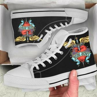 Bon Jovi High Top Shoes For Women, Shoes For Men Custom Shoes | Favorety UK