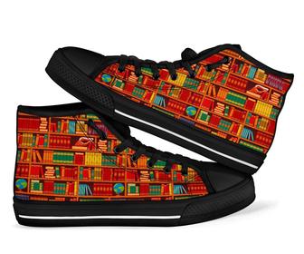 Book Lover Library Librarian Print Pattern Men Women'S High Top Shoes - Monsterry AU