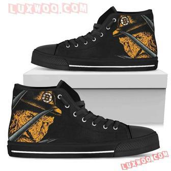 Boston Bruins Nightmare Freddy Colorful High Top Shoes Sport Sneakers | Favorety DE