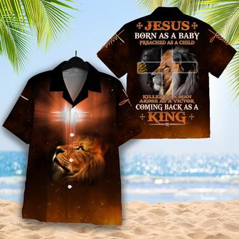 Christian Shirt, Jesus Born As A Baby, Preached As A Child Hawaiian Shirt - Seseable