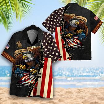 These Colors Dont Run American Eagle Mens US Veteran Hawaiian Shirt - Seseable