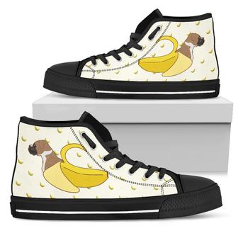 Boxer Inside Banana Funny Gift High Top Shoes - Monsterry AU