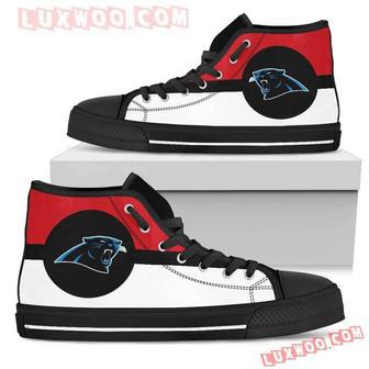 Bright Colours Open Sections Great Logo Carolina Panthers High Top Shoes Sport Sneakers | Favorety AU