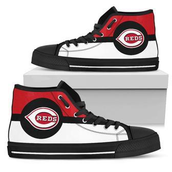 Bright Colours Open Sections Great Logo Cincinnati Reds High Top Shoes | Favorety DE