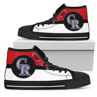 Bright Colours Open Sections Great Logo Colorado Rockies High Top Shoes | Favorety UK