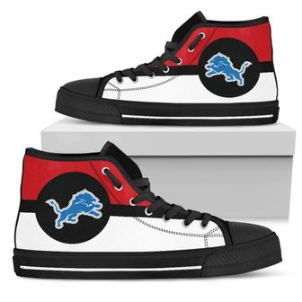 Bright Colours Open Sections Great Logo Detroit Lions High Top Shoes | Favorety UK