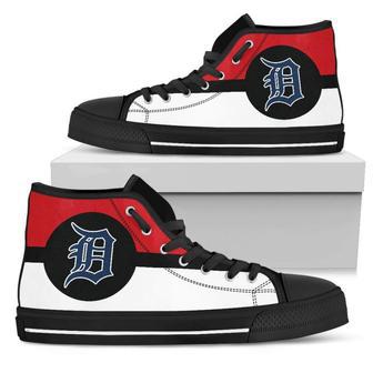 Bright Colours Open Sections Great Logo Detroit Tigers High Top Shoes | Favorety AU