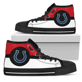 Bright Colours Open Sections Great Logo Indianapolis Colts High Top Shoes | Favorety AU