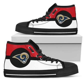 Bright Colours Open Sections Great Logo Los Angeles Rams High Top Shoes | Favorety DE