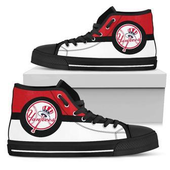 Bright Colours Open Sections Great Logo New York Yankees High Top Shoes | Favorety DE