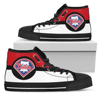 Bright Colours Open Sections Great Logo Philadelphia Phillies High Top Shoes | Favorety DE