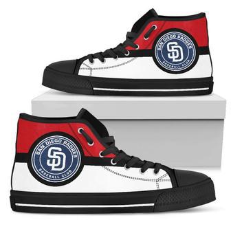 Bright Colours Open Sections Great Logo San Diego Padres High Top Shoes | Favorety AU