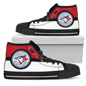 Bright Colours Open Sections Great Logo Toronto Blue Jays High Top Shoes | Favorety DE