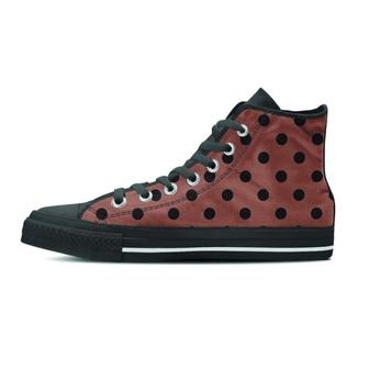 Brown And Black Polka Dot Women's High Top Shoes - Monsterry