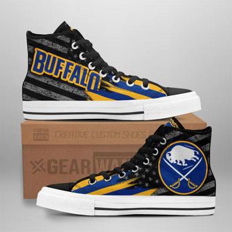 Buffalo Sabres High Top Shoes Custom American Flag Sneakers | Favorety DE