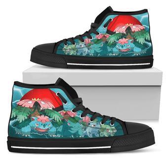 Bulbasaur Sneakers Pokemon High Top Shoes Fan Gift | Favorety