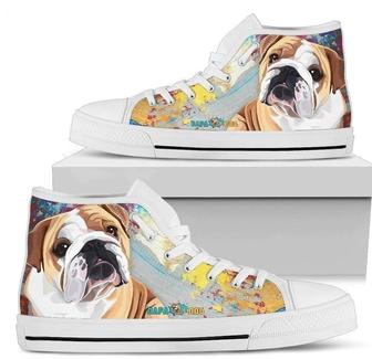Bulldog Women's High Top Shoes Funny Gift Dog Lover - Monsterry DE
