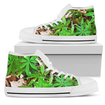 Camouflage Realistic Tree Fresh Print Women High Top Shoes - Monsterry