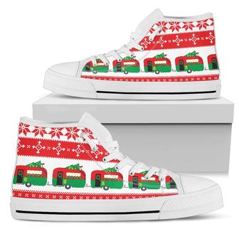 Camper Camping Ugly Christmas Design Print Women High Top Shoes - Monsterry AU