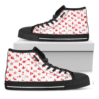 Canada Country Pattern Print Black High Top Shoes - Monsterry