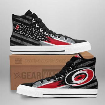 Carolina Hurricanes High Top Shoes Custom American Flag Sneakers | Favorety DE