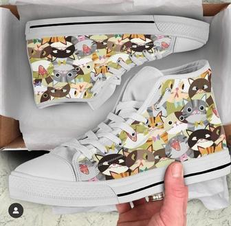Cat Cute Lovers Friend Family Gift High Top Shoes - Monsterry