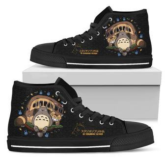 Catbus and Totoro Sneakers High Top Shoes My Neighbor Totoro - Monsterry CA