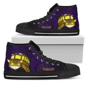 Catbus Sneakers High Top Shoes For Fan My Neighbor Totoro - Monsterry