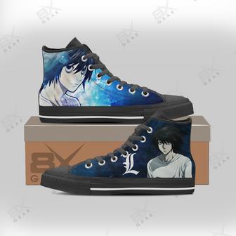 Character L High Top Shoes Death Note Idea Gift For Fan | Favorety UK