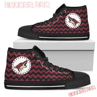 Chevron Broncos Arizona Coyotes High Top Shoes Sport Sneakers | Favorety DE