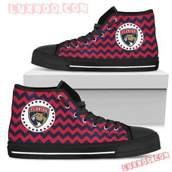 Chevron Broncos Florida Panthers High Top Shoes Sport Sneakers | Favorety CA