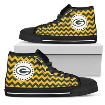 Chevron Broncos Green Bay Packers High Top Shoes | Favorety AU