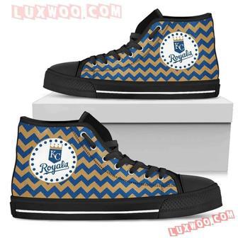 Chevron Broncos Kansas City Royals High Top Shoes Sport Sneakers | Favorety UK