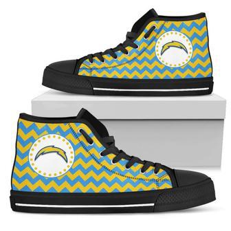 Chevron Broncos Los Angeles Chargers High Top Shoes | Favorety DE