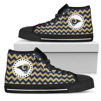 Chevron Broncos Los Angeles Rams High Top Shoes | Favorety CA