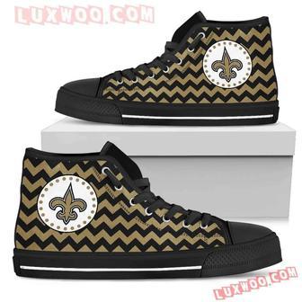 Chevron Broncos New Orleans Saints High Top Shoes Sport Sneakers | Favorety DE