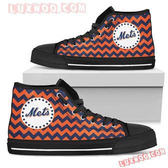 Chevron Broncos New York Mets High Top Shoes Sport Sneakers | Favorety UK