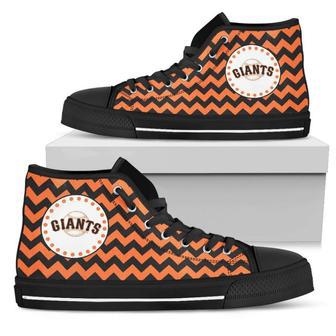 Chevron Broncos San Francisco Giants High Top Shoes | Favorety CA