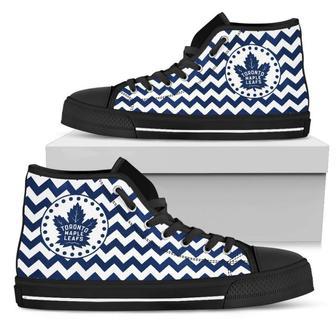 Chevron Broncos Toronto Maple Leafs High Top Shoes | Favorety CA