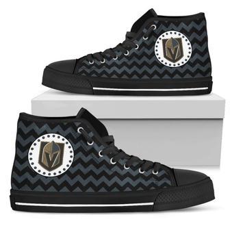 Chevron Broncos Vegas Golden Knights High Top Shoes | Favorety CA