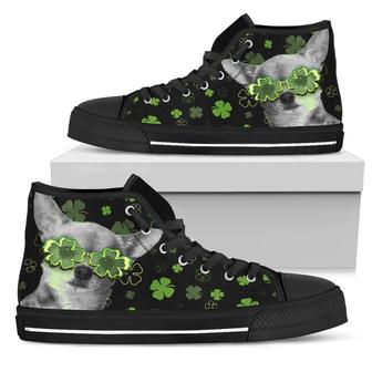 Chihuahua Wearing Four Leaf Clover Eyeglasses High Top Shoes - Monsterry UK