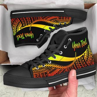 Chuuk Custom Personalised High Top Shoes Reggae - Polynesian Tentacle Tribal Pattern - - Monsterry AU