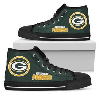 Circle Logo Green Bay Packers High Top Shoes | Favorety